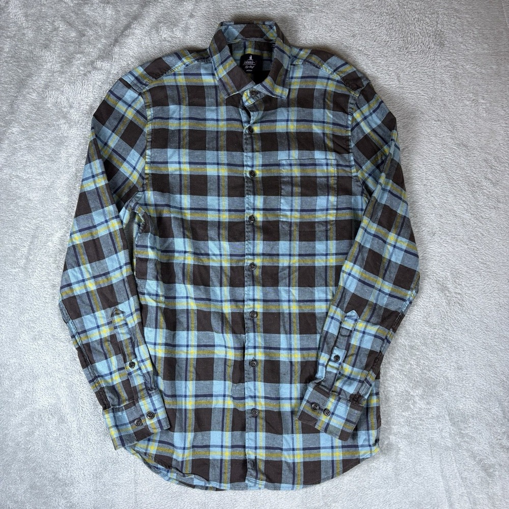 Johnnie O Shirt‎ Mens M Plaid Top Shelf Button Up Skate Beach Camp